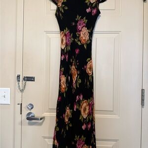 Floral Black Maxi Dress